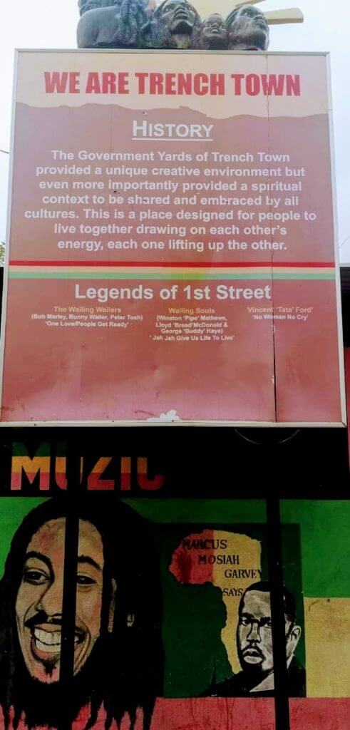 Trench town historical sign