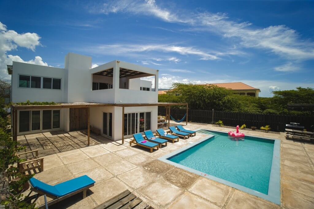 Birdseye view of Turtles nest Villa in Treasure Beach, St. Elizabeth Jamaica